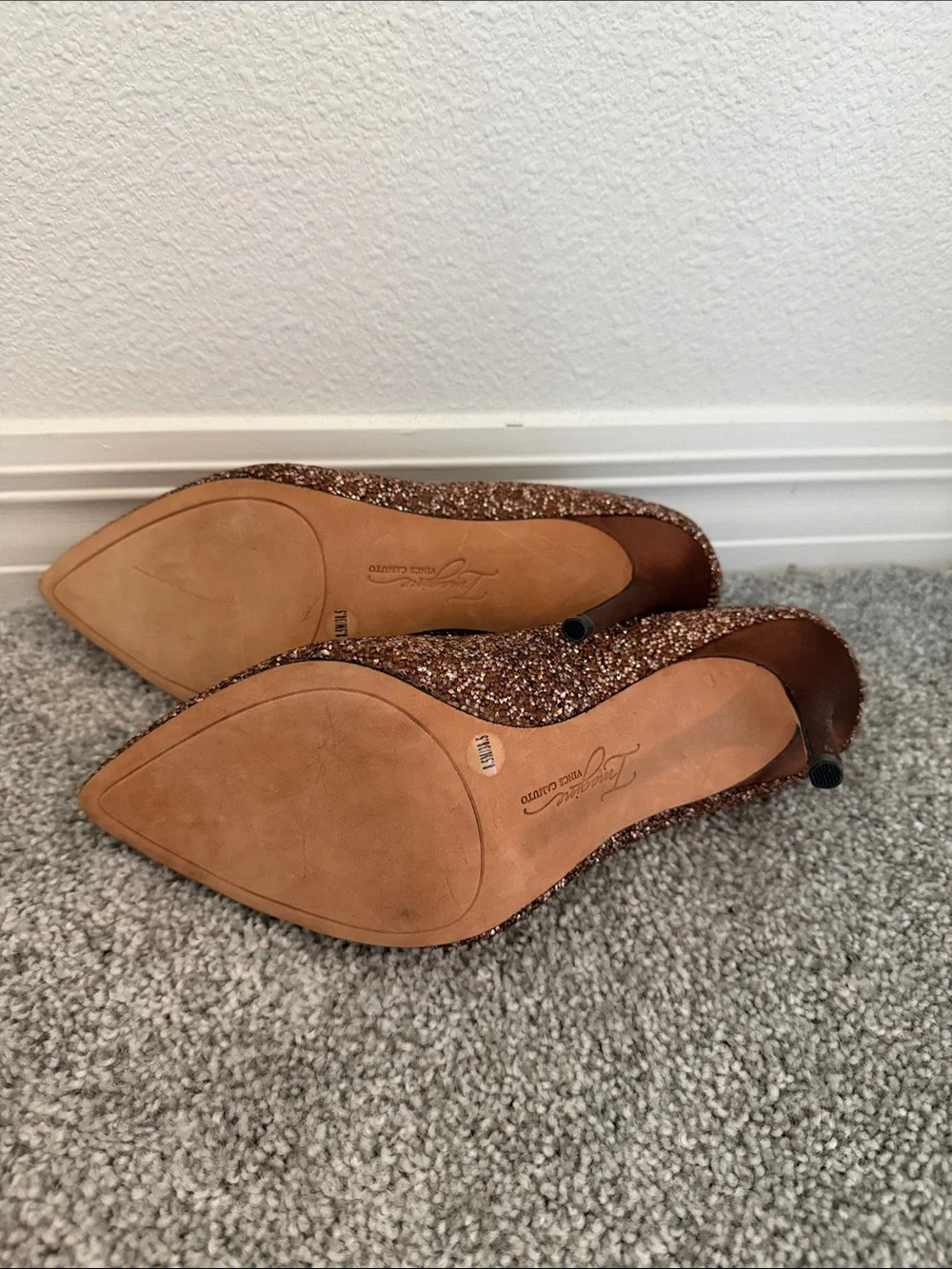 Imagine Vince Camuto Copper & Brown Glitter Pointed-Toe Pumps